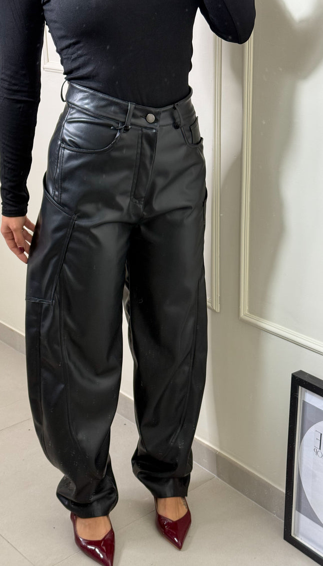Pantalone Lumina Ecopelle nero